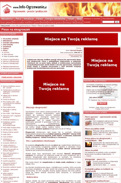 Miejsca reklamowe - Strona g��wna