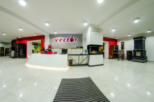 Nowy salon firmy Kominki -Vector